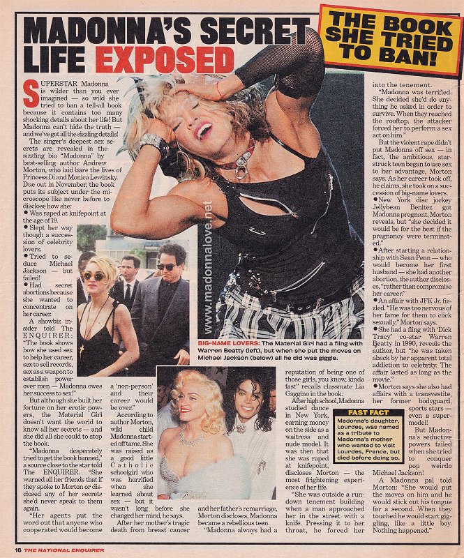 2001 - Unknown month - National Enquirer - USA - Madonna's secret life exposed