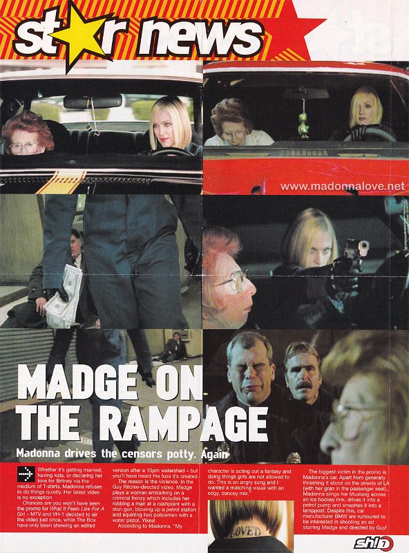 2001 - Unknown month - Smash Hits - UK - Madge on the rampage