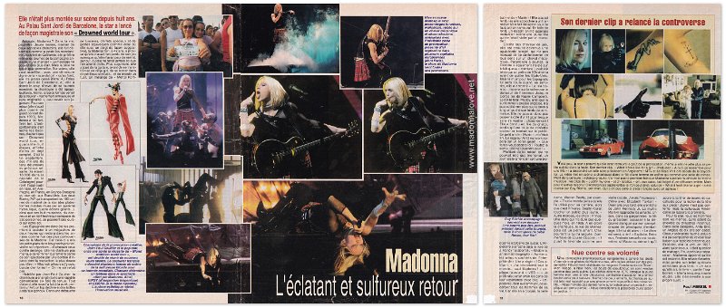 2001 - Unknown month - Unknown magazine - France - Madonna - L'eclatant et selfureux retour