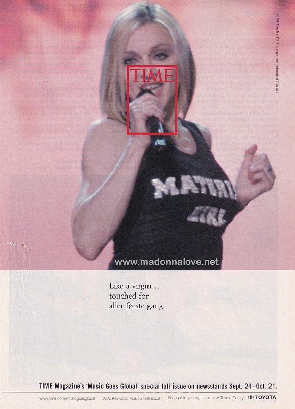 2001 - Unknown month - Unknown magazine - Sweden - Like a virgin… Touched for aller forste gang