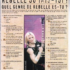 2001 - Unknown month - Unknown magazine - France - Rebelle ou tais-toi!