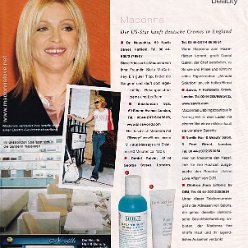 2002 - September - InStyle - Germany - Madonna der US-star kauft deutsche cremes in England