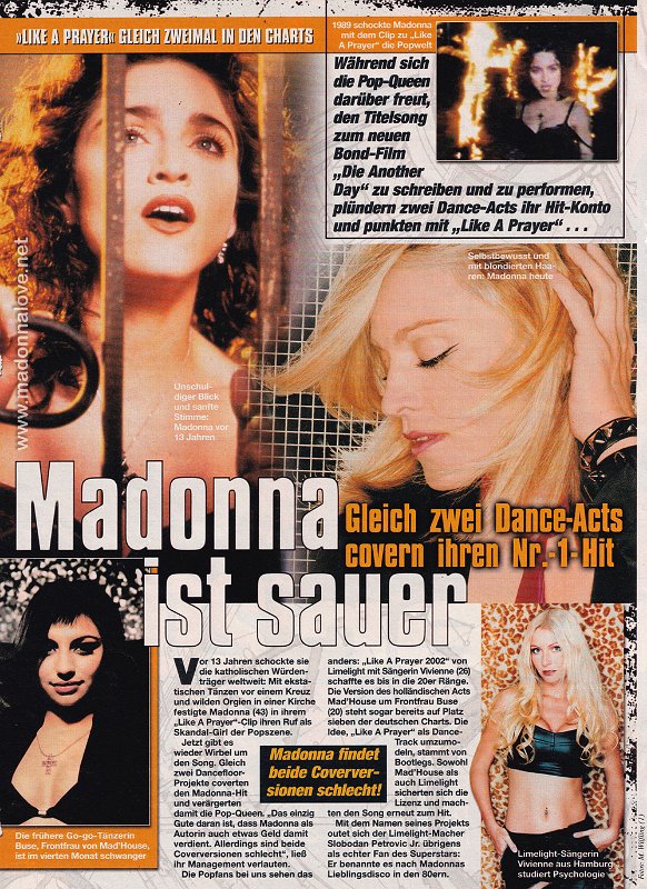 2002 - Unknown month - Bravo - Germany - Madonna ist sauer