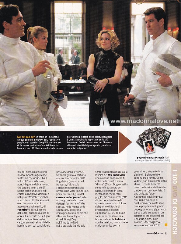 2002 - Unknown month - GQ - Italy - Sul set con 007