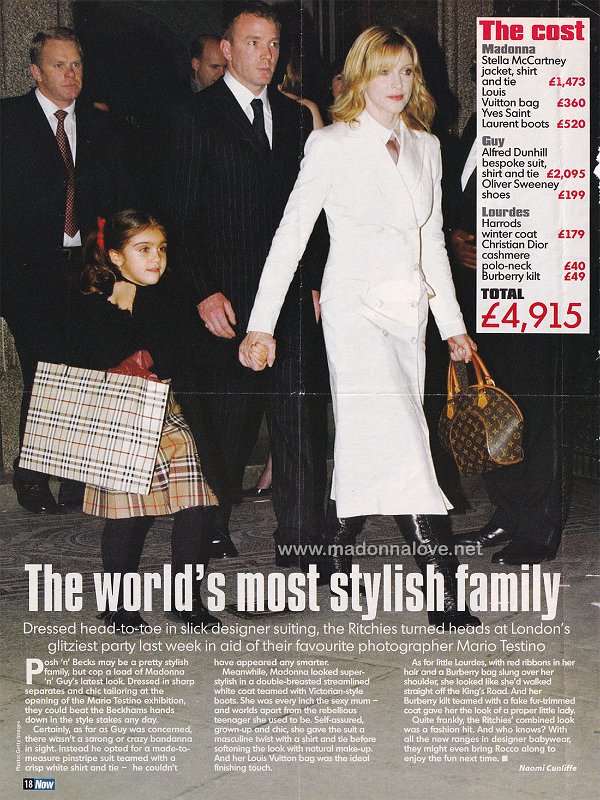 2002 - Unknown month - Now - UK - The world's most stylish family
