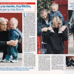 2002 - Unknown month - Semana - Spain - Madonna y su marido, Guy Ritchie, losos por su hijo rocco