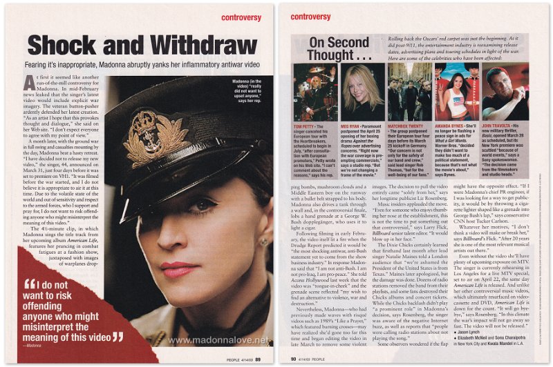 2003 - April - People - USA - Shock and withdraw