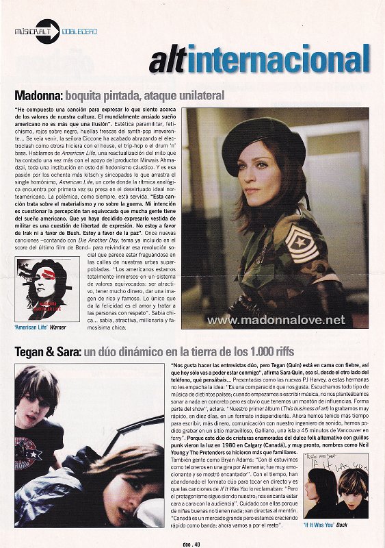 2003 - Unknown month - Doo - Spain - Madonna boquita pintada ataque unilateral