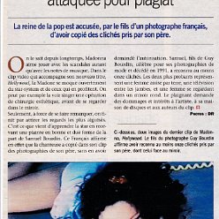 2003 - Unknown month - Unknown magazine - France - Madonna attaquee pour plagiat
