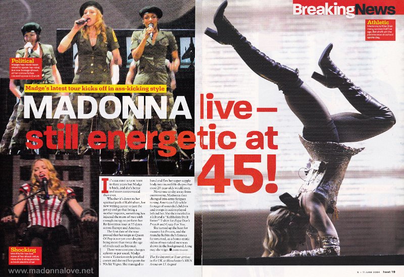 2004 - June - Heat - UK - Madonna live - still energetic at 45!