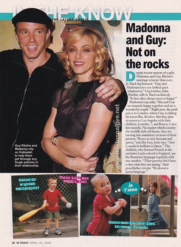 2005 - April - Intouch - USA - Madonna and Guy Not on the rocks