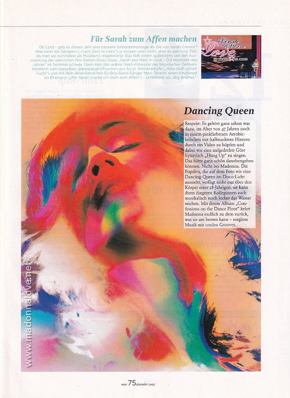 2005 - December - MAX - Germany - Dancing queen