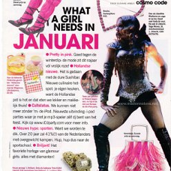 2005 - January - Cosmopolitan - Holland - What a girl needs in januari