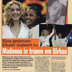 2005 - July - Weekend - Holland - Madonna in tranen om Birhan