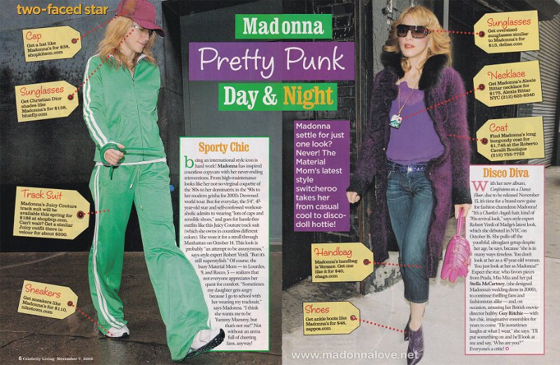 2005 - November - Celebrity living - USA - Madonna pretty punk day & night