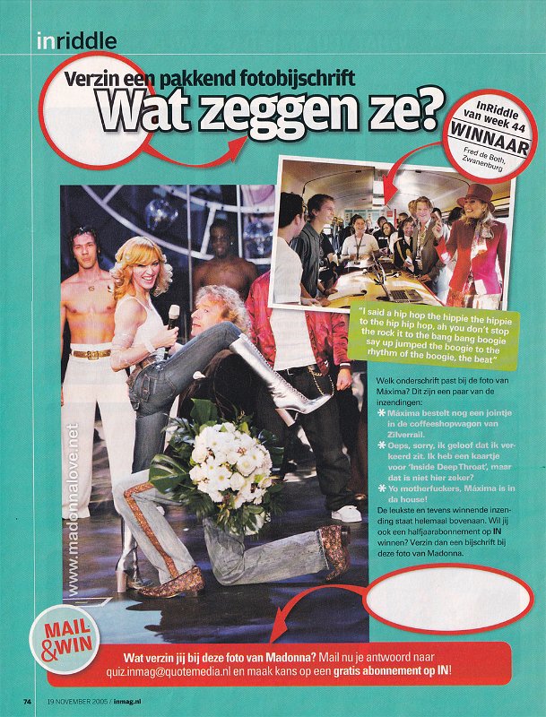 2005 - November - IN - Holland - Wat zeggen ze