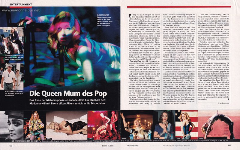 2005 - Unknown month - Focus - Germany - Die queen mum des pop