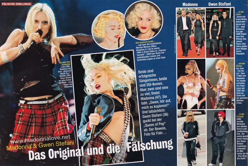 2005 - Unknown month - Neue Revue - Germany - Madonna & Gwen Stefani - Das original und die Falschung