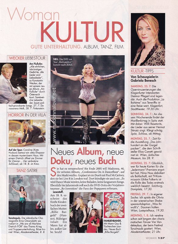 2005 - Unknown month - Woman - Germany - Neues album, neue doku, neues buch