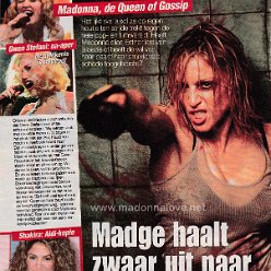 2005 - Unknown month - Unknown magazine - Holland - Madge haalt zwaar uit naar medesterren!