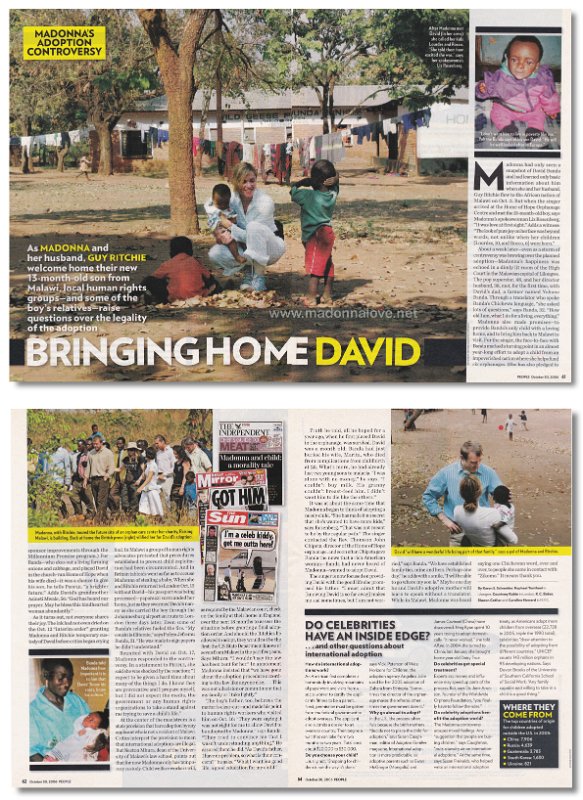 2006 - October - People - USA - Bringing home David