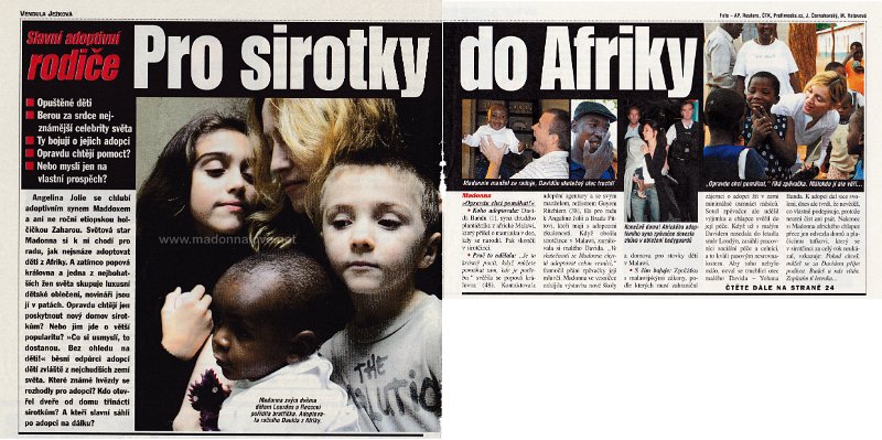 2006 - Unknown month - Unknown magazine - Czech Republic - Pro sirotky do Afriky