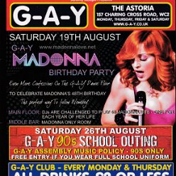 2006 - Unknown month - Unknown magazine - UK - G-a-y Madonna birthday party