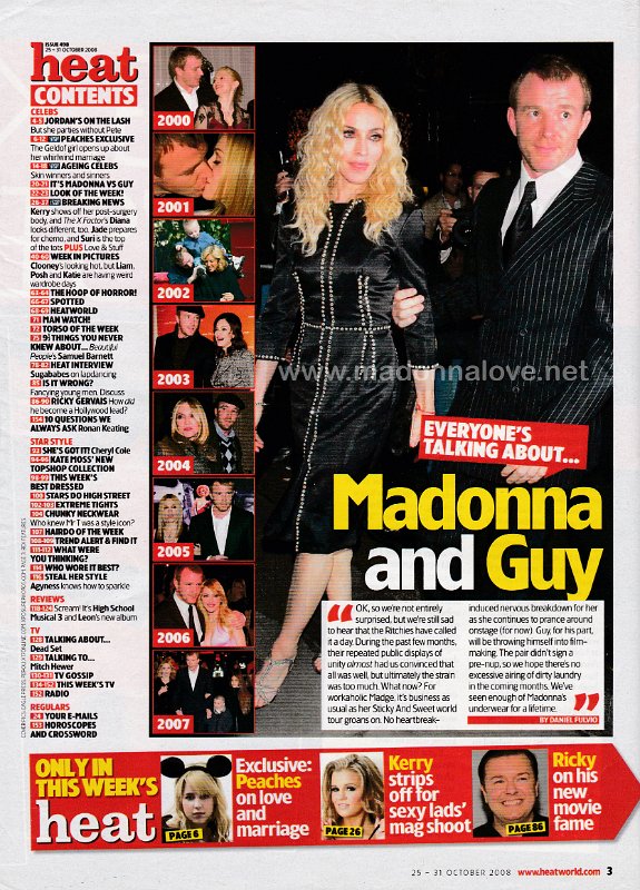 2008 - October - Heat - USA - Everyone's talking about... Madonna and Guy
