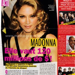 2008 - October - Public - France - Madonna elle vaut 120 millions de $!