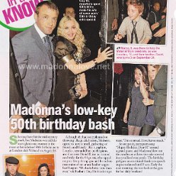 2008 - September - Intouch - USA - Madonna's low-key 50th birthday bash