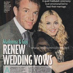 2008 - September - Star - USA - Madonna & Guy renew wedding vows