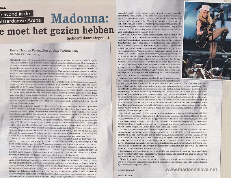 2008 - Unknown magazine - Unknown month - Holland - Madonna- Je moet het gezien hebben