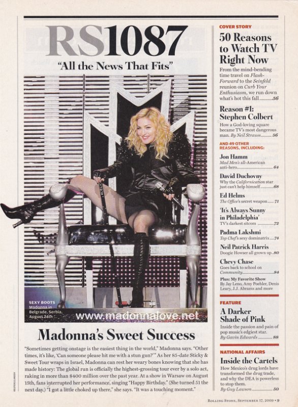 2009 - September - Rolling Stone - USA - Madonna's sweet success