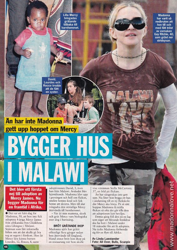 2009 - Unknown month - Unknown magazine - Sweden - Bygger hus I Malawi