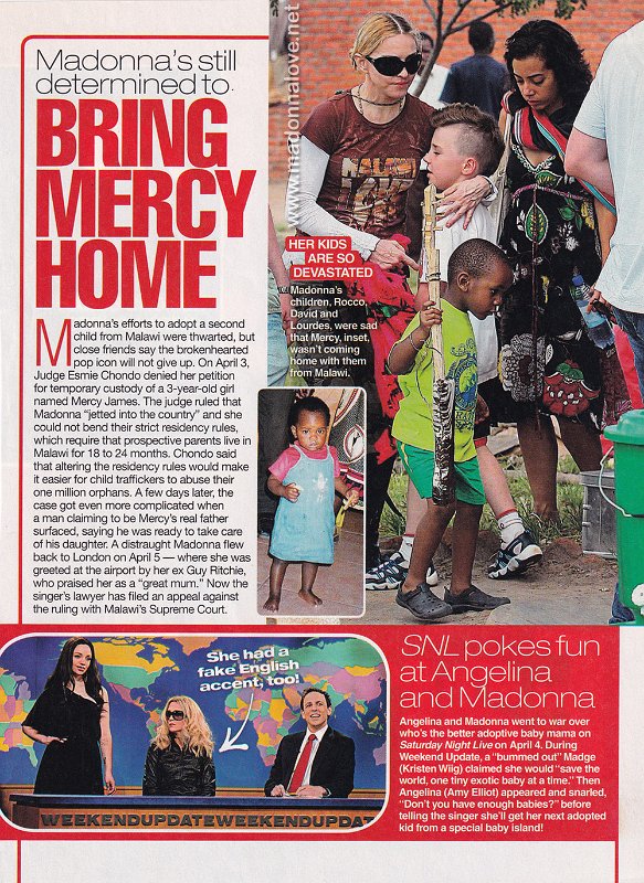 2009 - Unknown month - Unknown magazine - USA - Bring Mercy home