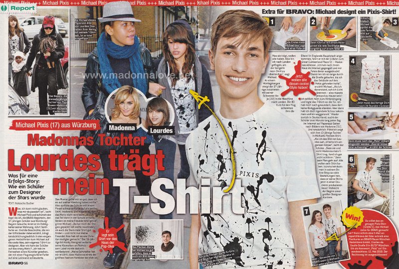 2010 - Unknown month - Bravo - Germany - Madonnas tochter Lourdes tragt mein T-shirt