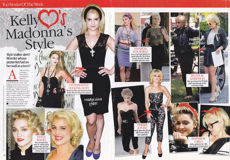 2010 - Unknown month - Look - UK - Kelly loves Madonna's style
