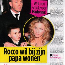 2010 - Unknown month - Unknown magazine - Belgium - Rocco wil bij zijn papa wonen
