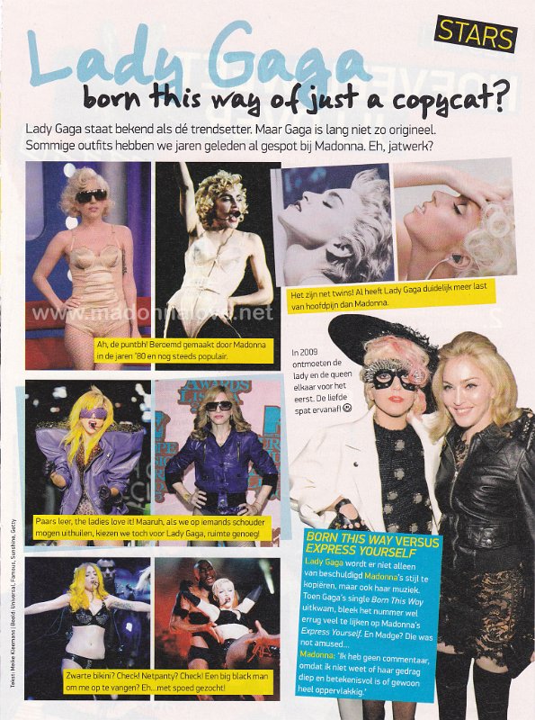 2011 - Unknown month - Hitkrant - Holland - Lady Gaga born this way of just a copycat