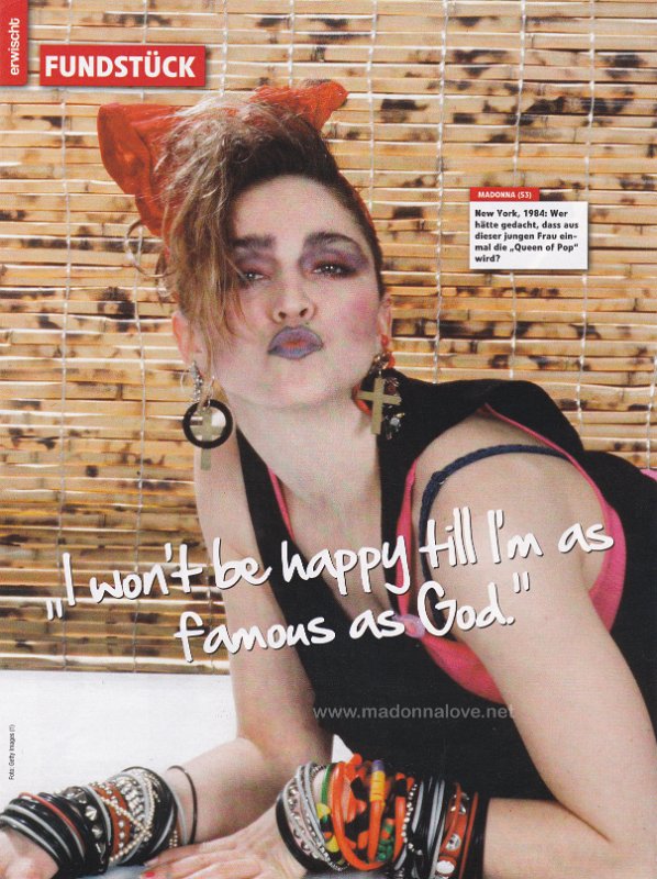 2012 - Unknown month - Inside - Germany - I won't be happy till I'm as famous as God