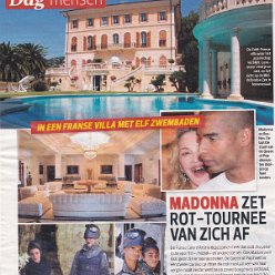 2013 - August - Unknown magazine - Belgium - Madonna zet rot-tournee van zich af
