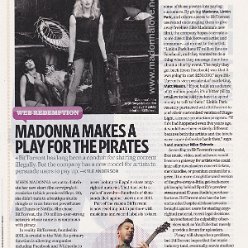 2013 - October - Entertainment weekly - USA - Madonna makes a play for the pirates