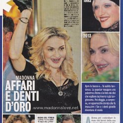2013 - Unknown month - Unknown magazine - Italy - Madonna affari e denti doro