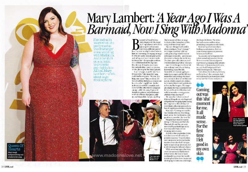 2014 - February - Look - UK - Mary Lambert- A year ago I was a barmaid