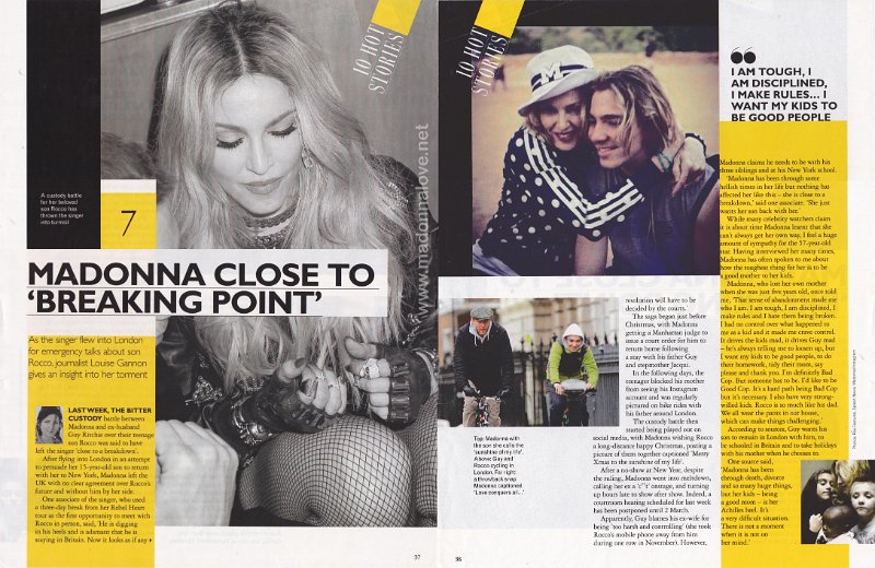 2016 - February - Grazia - UK - Madonna close to breaking point