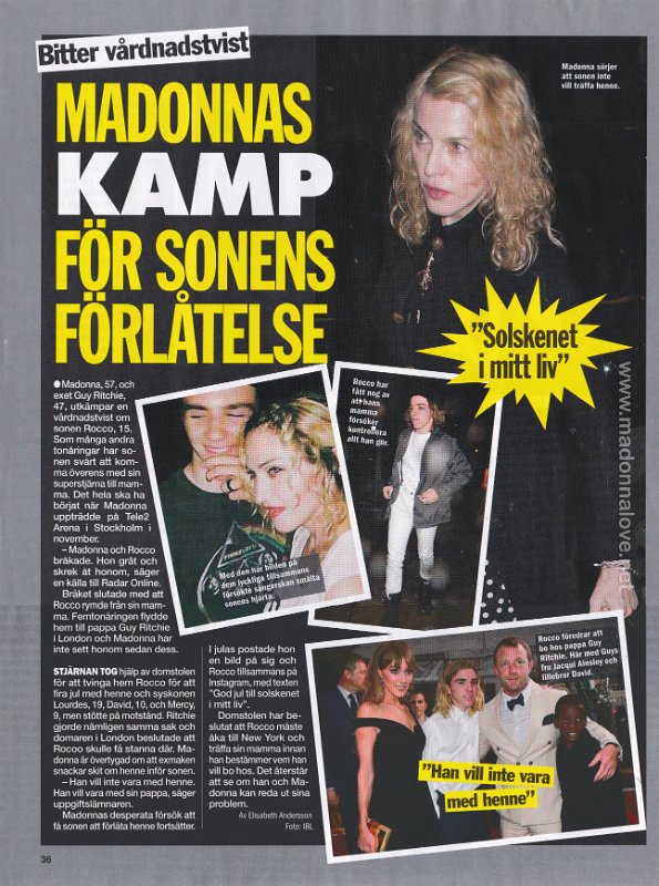 2016 - January - Hant Bild - Sweden - Madonnas kamp for sonens forlatelse 