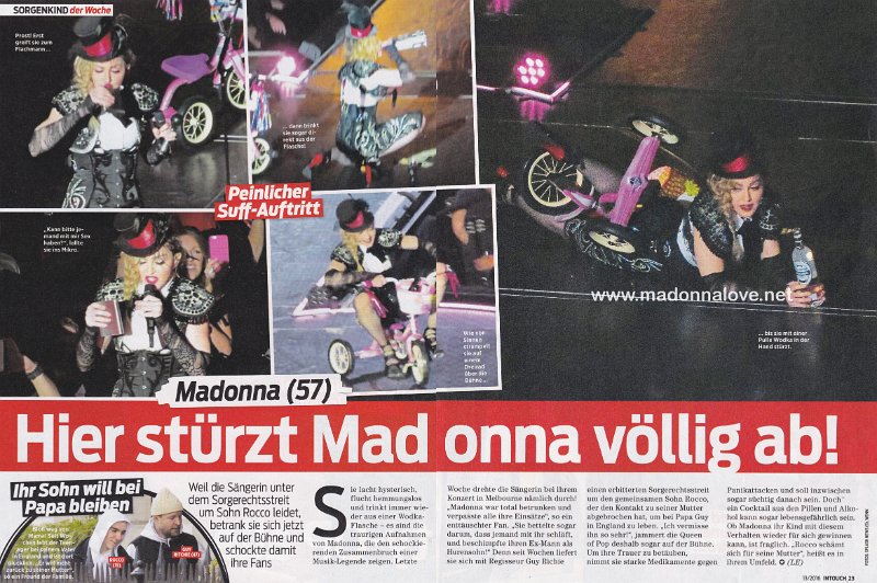 2016 - March - Intouch - Germany - Hier sturzt Madonna vollig ab!