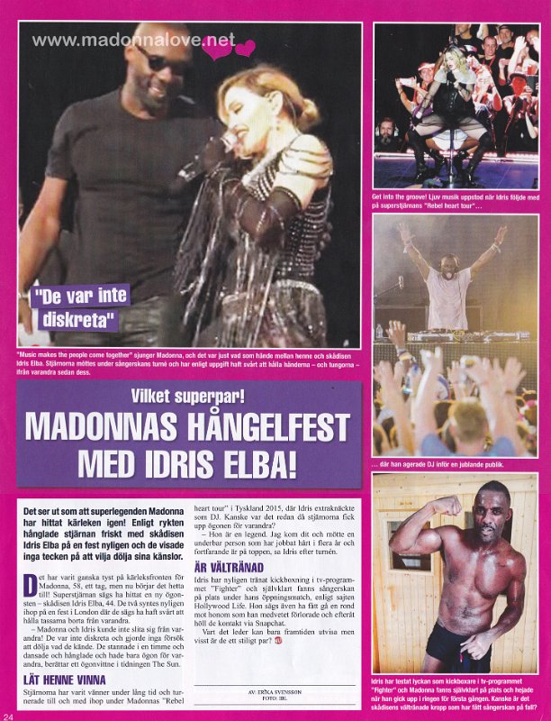 2016 - Unknown month - NU! - Sweden - Madonnas hangelfest med idris elba!