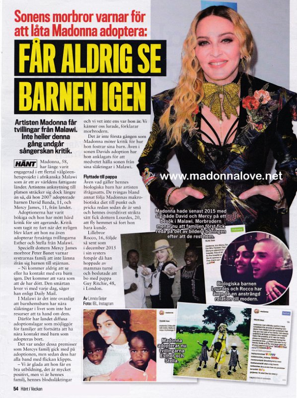 2017 - February - Hant i Veckan - Sweden - Far aldrig se barnen igen