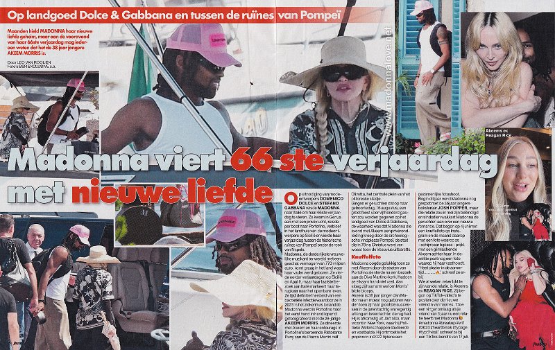 2024 - August - Prive - Holland - Madonna viert 66ste verjaardag met nieuwe liefde